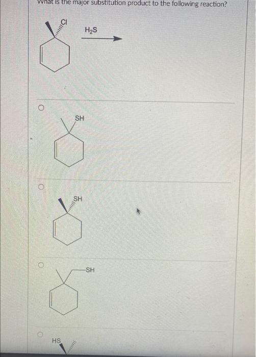 Solved 2 pts What is the major product to the following | Chegg.com