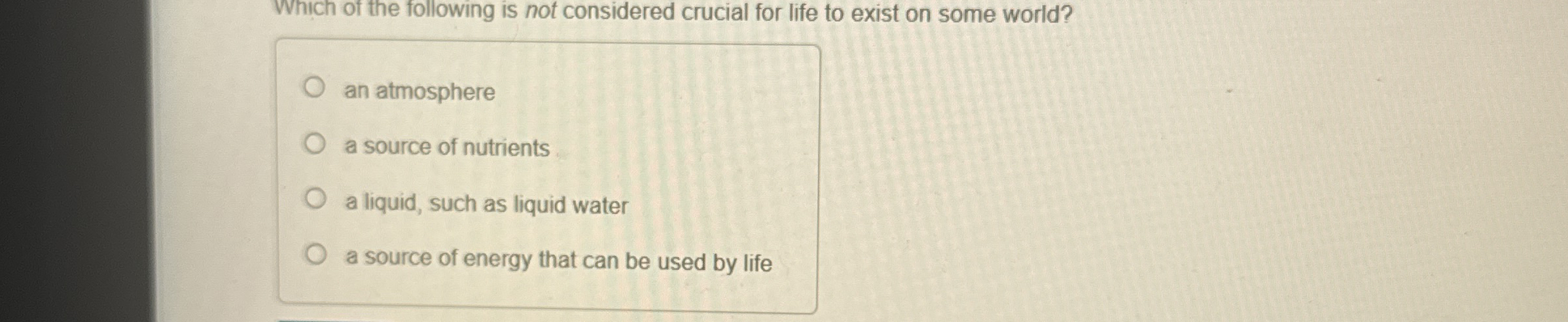 Solved Which of the following is not considered crucial for | Chegg.com