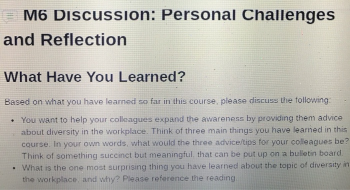 solved-m6-discussion-personal-challenges-and-reflection-chegg