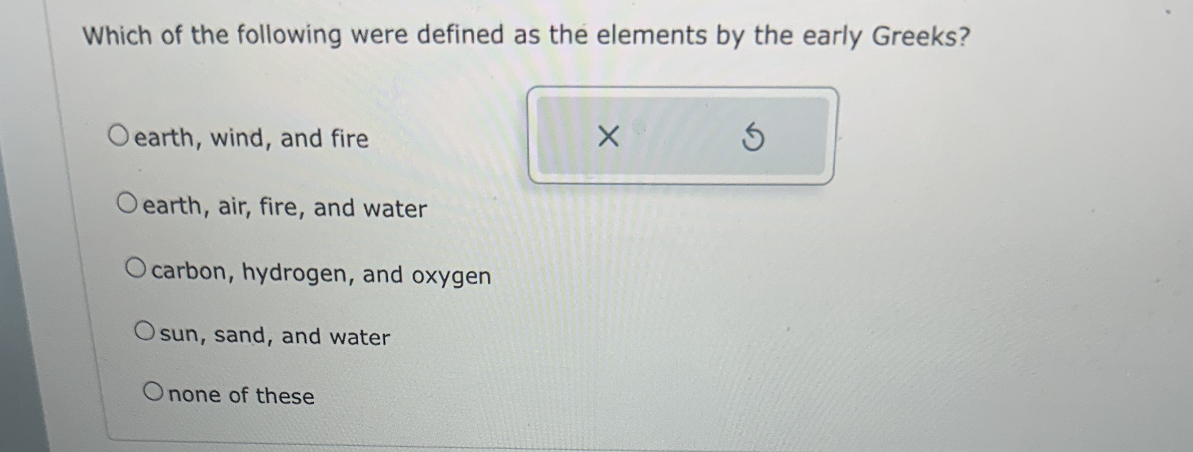Solved Which of the following were defined as the elements