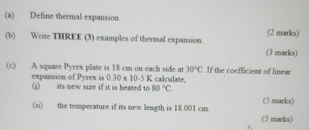 thermal expansion examples