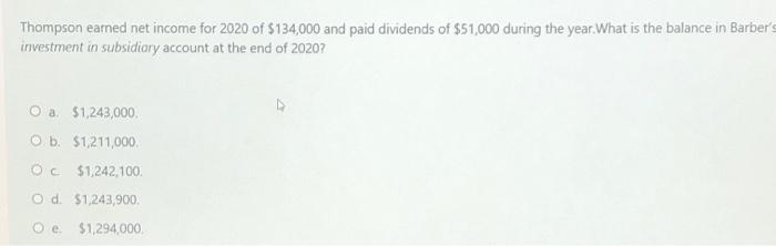 SOLVED ON JANUARY 1 2020 BARBER CORP PAID 1 160 000 TO visual data 3