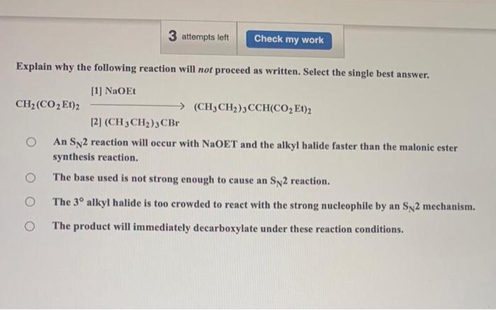Solved 3 attempts left Check my work Explain why the | Chegg.com