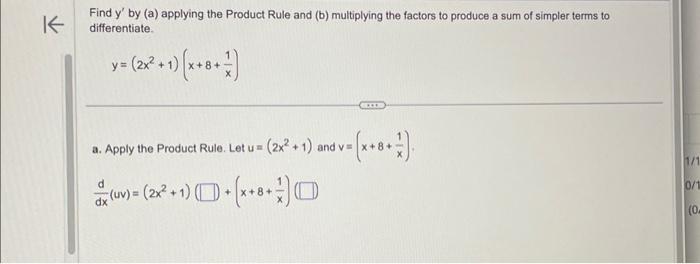 Solved Find y′ by (a) applying the Product Rule and (b) | Chegg.com