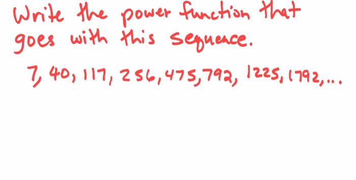Solved Write the power function that goes with this | Chegg.com