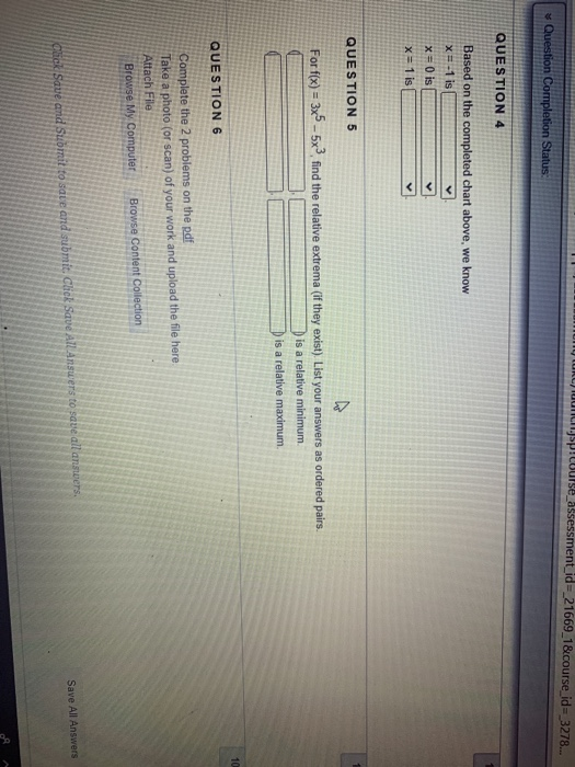 Solved QUESTION 1 1 points Save Ans Questions 1-5 walk you | Chegg.com