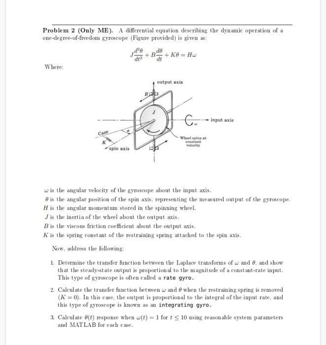 Solved Problem 2 (Only ME). A differential equation | Chegg.com