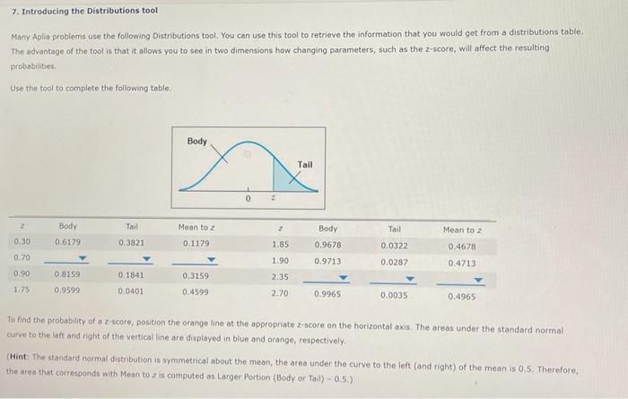 Solved 7. Introducing the Distributions tool Many Aplia | Chegg.com