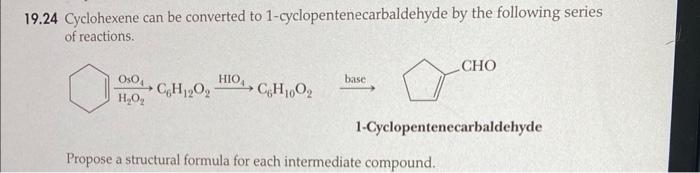 Solved 9.24 Cyclohexene can be converted to | Chegg.com