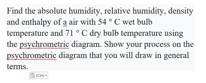 Solved Find The Absolute Humidity, Relative Humidity, | Chegg.com