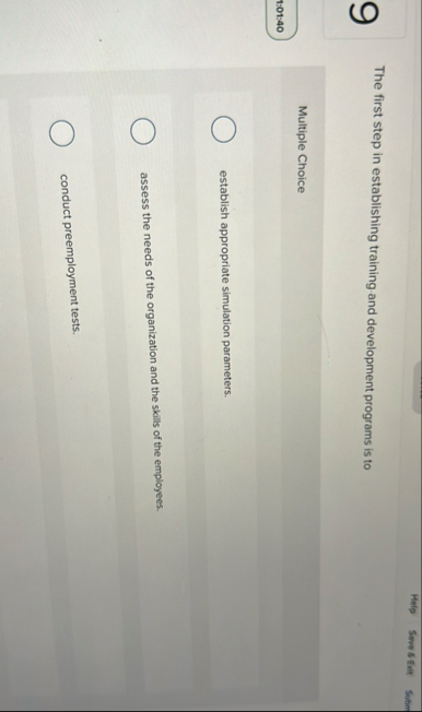 Solved HelpSove 8 ﻿ExitSubm9The first step in establishing | Chegg.com