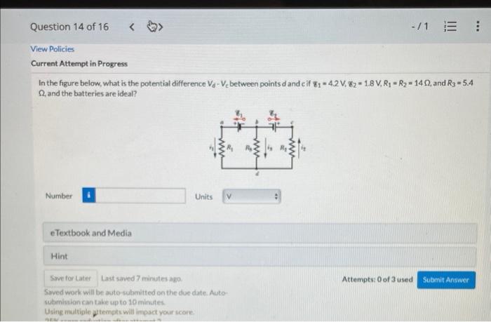 Solved In The Figure Below, What Is The Potential Difference | Chegg.com