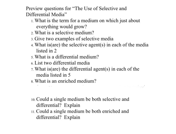 Solved Preview questions for "The Use of Selective and