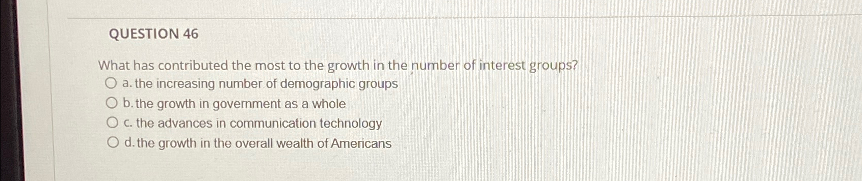 Solved QUESTION 46What has contributed the most to the | Chegg.com