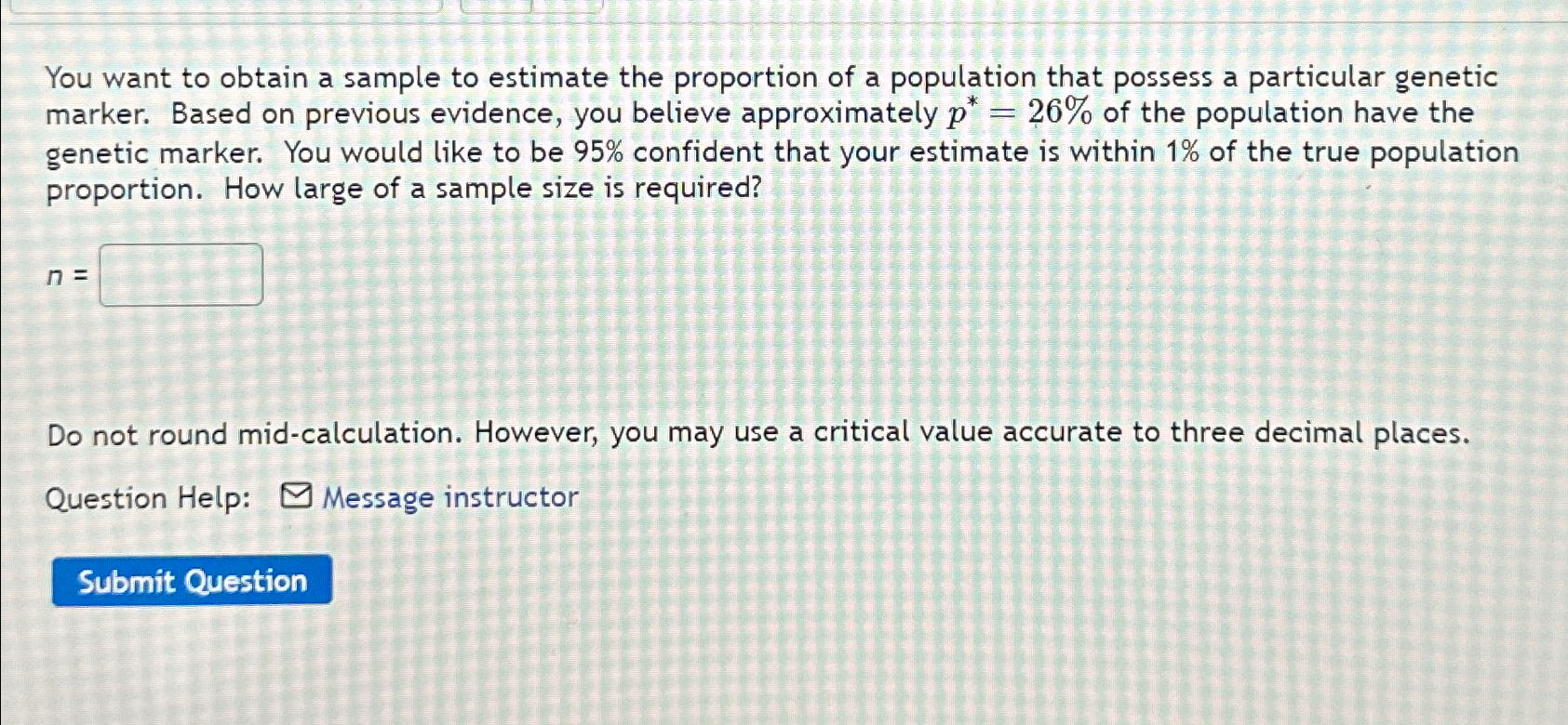 Solved You want to obtain a sample to estimate the | Chegg.com