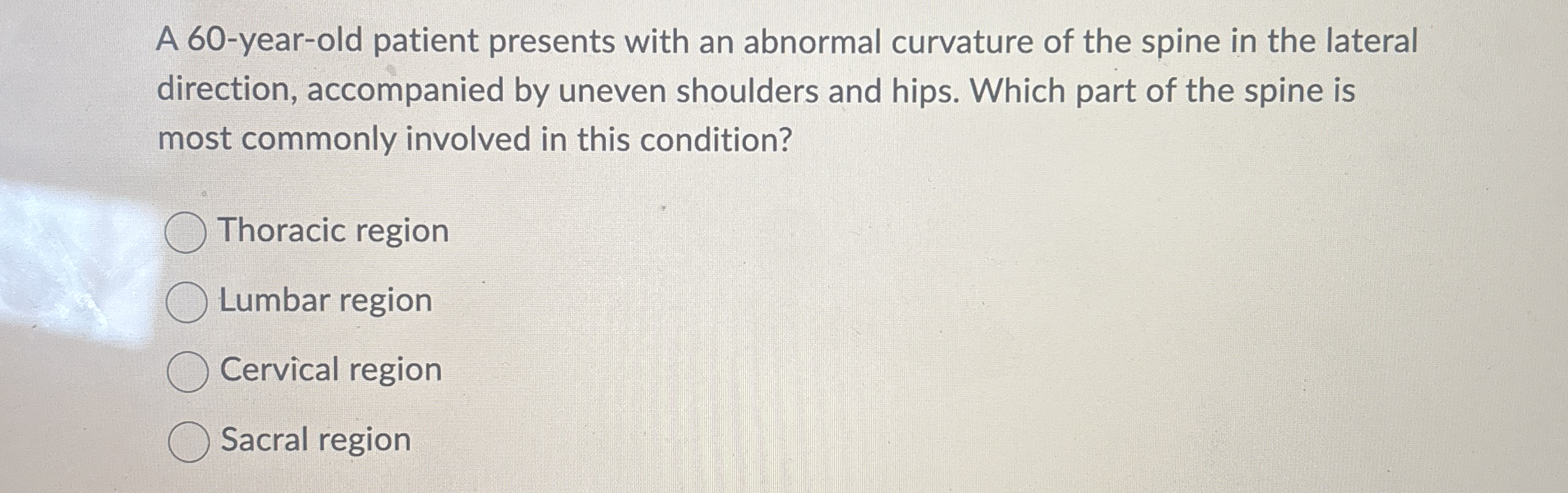 Solved A 60-year-old patient presents with an abnormal | Chegg.com