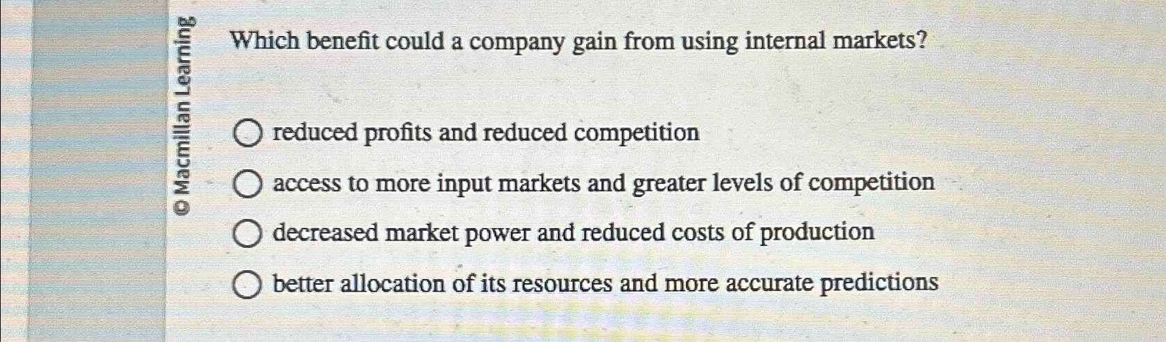 Solved Wh E ﻿Which benefit could a company gain from using | Chegg.com