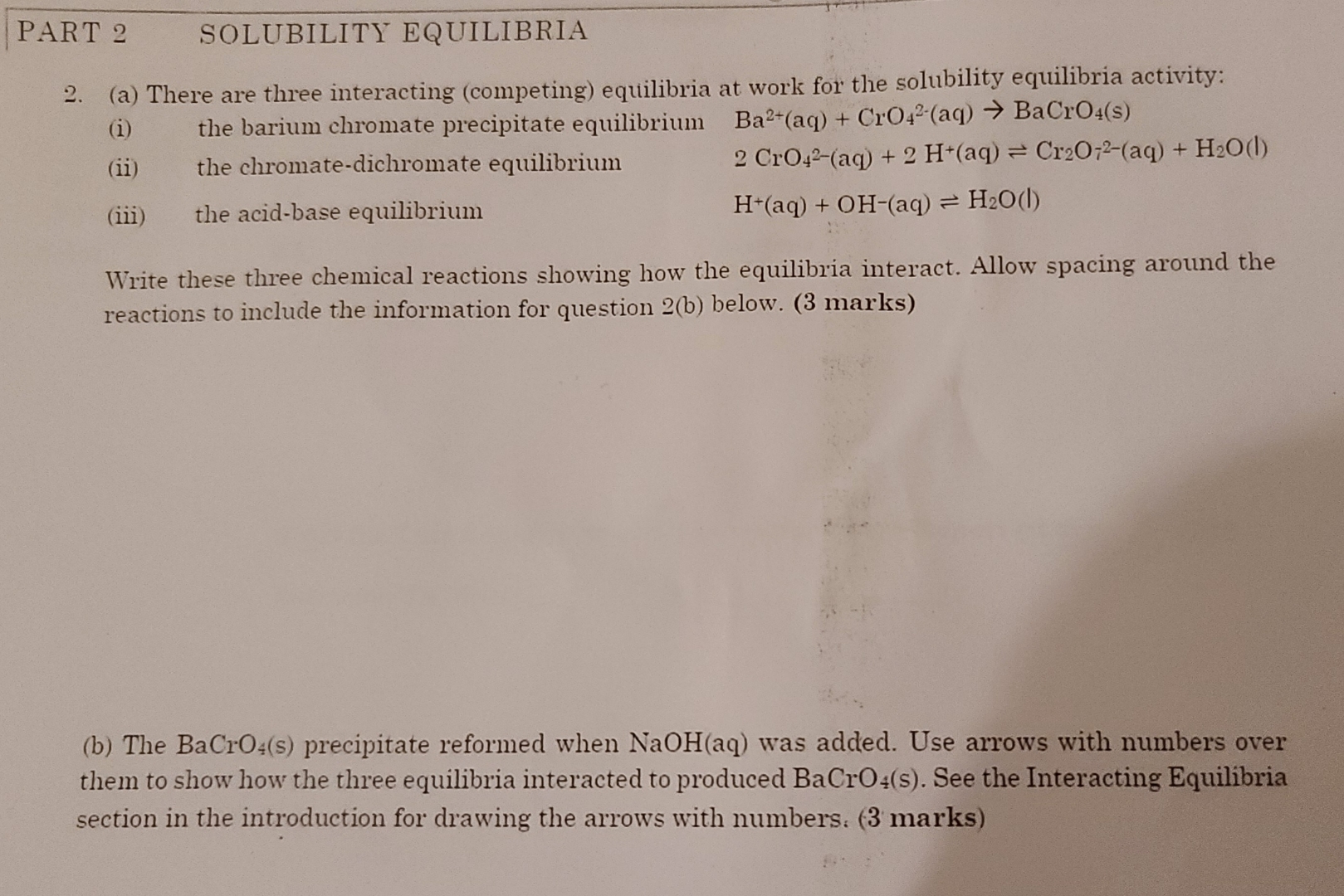 Solved Part 2 ï Solubility Equilibria2 A ï There Are Three Chegg Solved Part 2 ï Solubility Equilibria2 A ï There Are Three Chegg