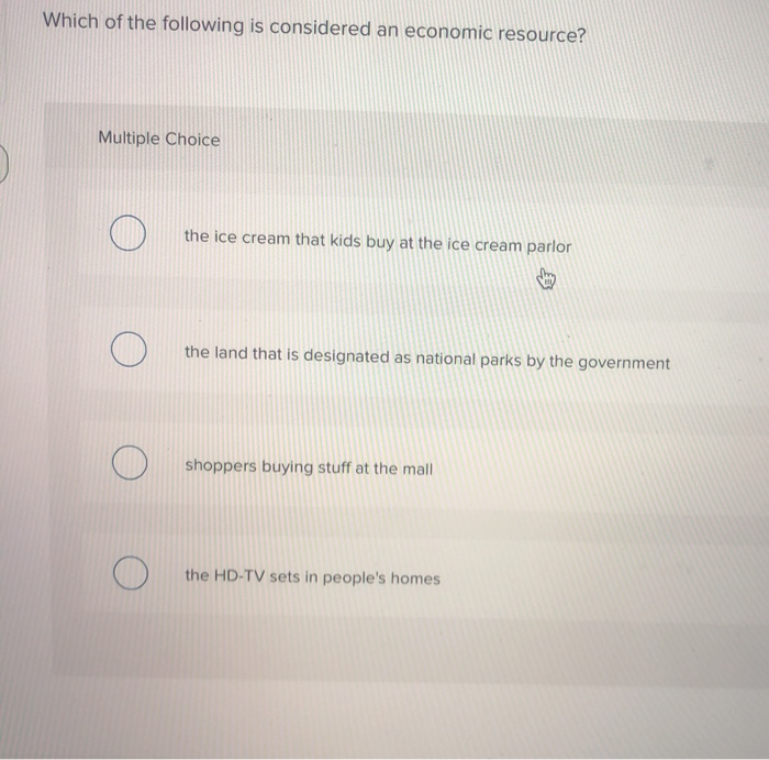 Which Of The Following Is Not Considered An Economic Resource Solved Which of the following is considered an economic | Chegg.com