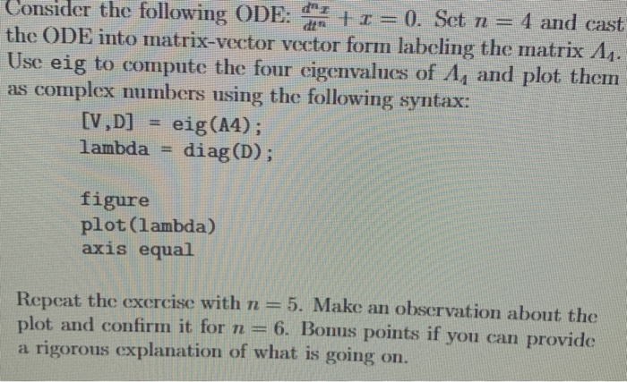 Consider the following ODE: 2 + 1 = 0. Sct 12 = 4 and | Chegg.com