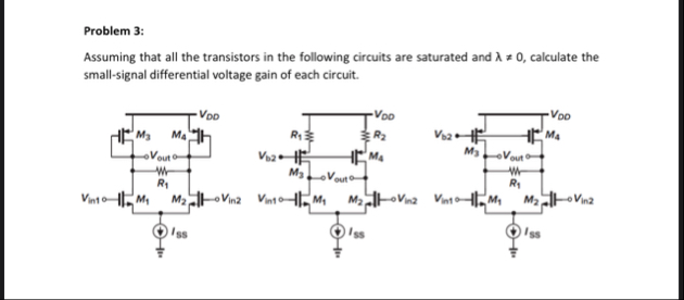 Solved Problem 3:Assuming that all the transistors in the | Chegg.com
