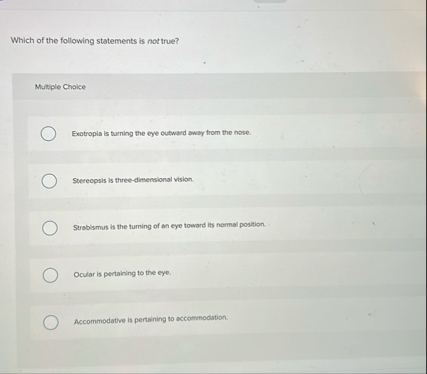 Solved Which of the following statements is not | Chegg.com
