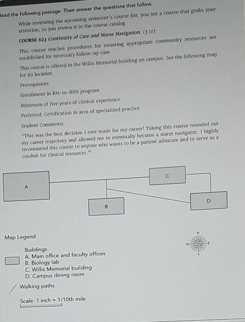 Solved Read the following passage. Then answer the questions | Chegg.com