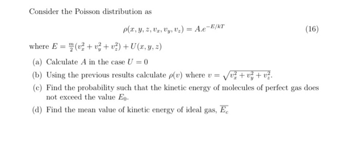 Solved A E E Kt Consider The Poisson Distribution As P Chegg Com