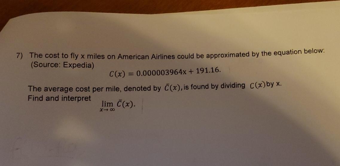 solved-7-the-cost-to-fly-x-miles-on-american-airlines-could-chegg