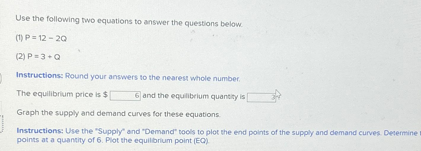 Solved Use the following two equations to answer the | Chegg.com