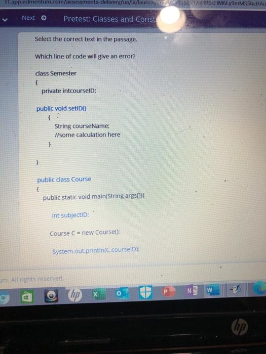 Solved Pp.edmentum.com/assessments Delivery/ua/la/launchy | Chegg.com