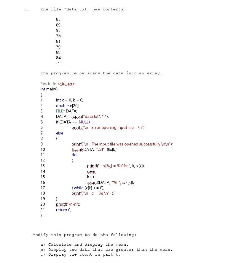Solved The file "data.trt" has contents: 8589957481798884−1 | Chegg.com