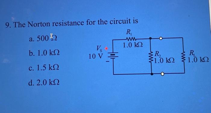 Solved 1. The Circuit With The Largest Current Is A. (a) B. | Chegg.com