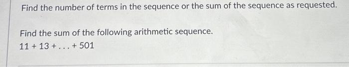 sum of sequence terms