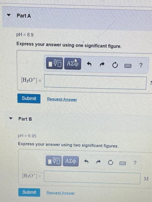 Solved Calculate The H3O+ Concentration For A Solution With | Chegg.com