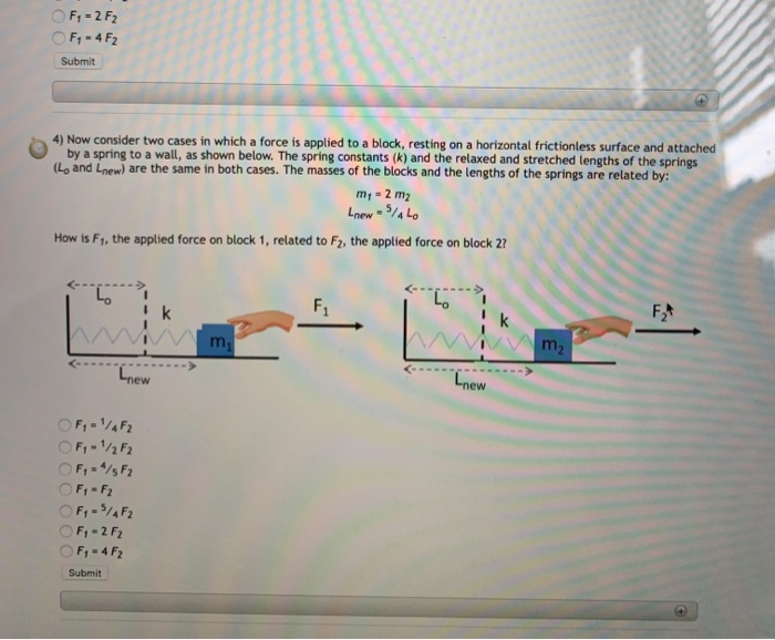 Solved A block is attached to a wall by a spring and is | Chegg.com