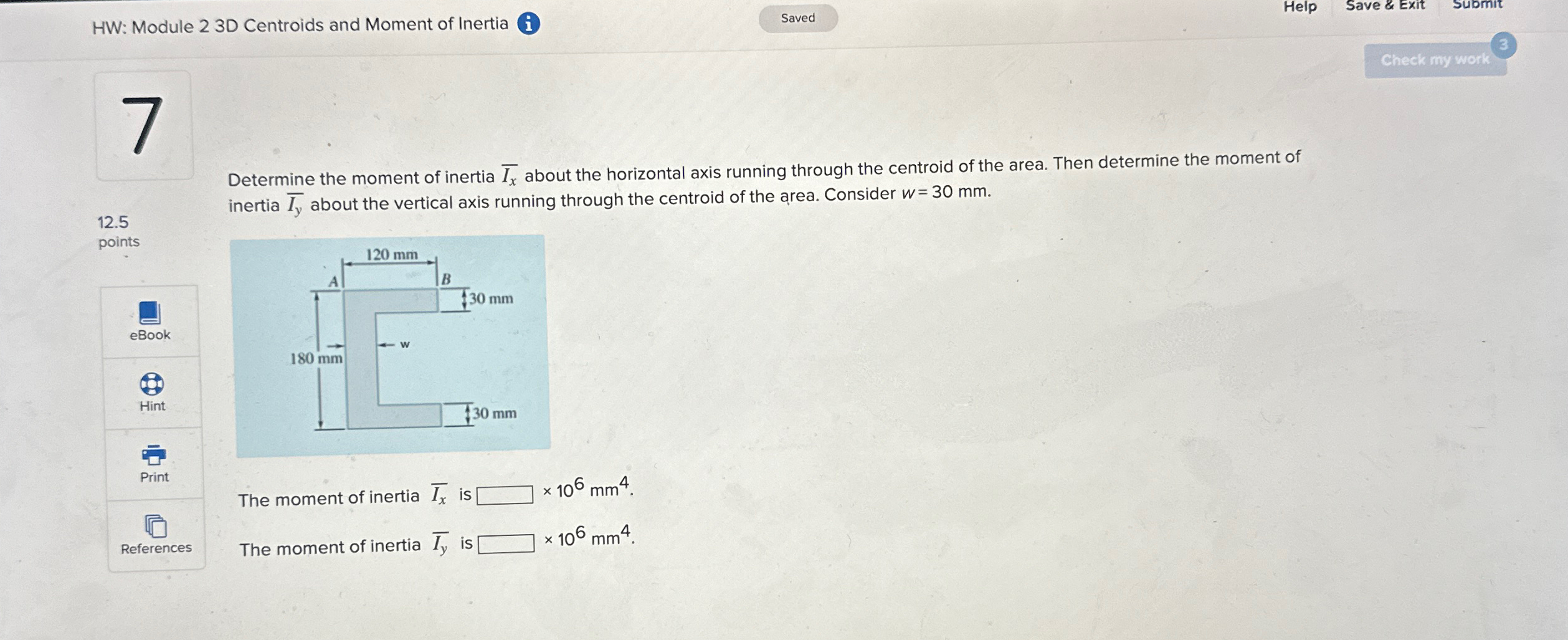 Solved HW: Module 2 3D Centroids and Moment of Inertia | Chegg.com