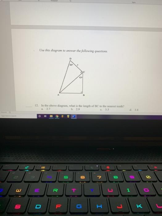 Solved Use this diagram to answer the following questions دم | Chegg.com