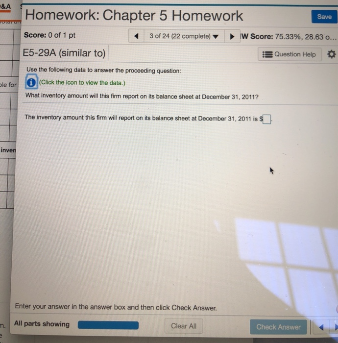 Solved Save Homework: Chapter 5 Homework Score: 0 of 1 pt | Chegg.com