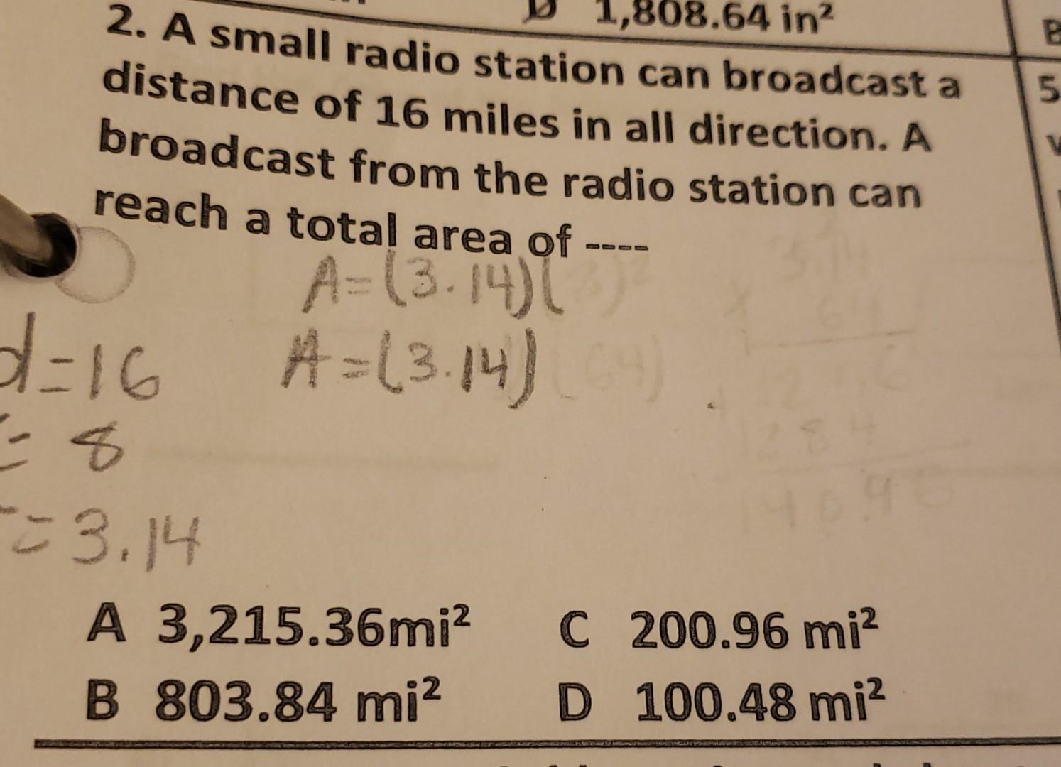 Solved 1, in? 5 v 2. A small radio station can 