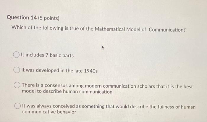 Solved Question 14 (5 points) Which of the following is true | Chegg.com