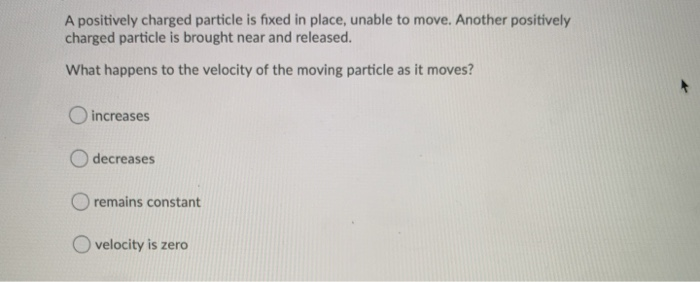 Solved A positively charged particle is fixed in place, | Chegg.com