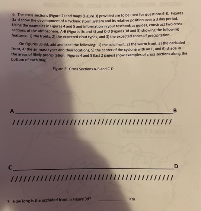 Solved 6. The cross sections (Figure 2) and maps (Figure 3) | Chegg.com