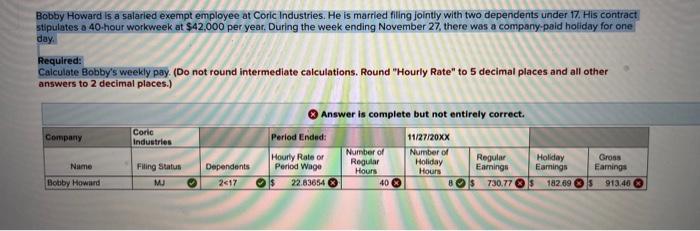 solved-bobby-howard-is-a-salaried-exempt-employee-at-coric-chegg