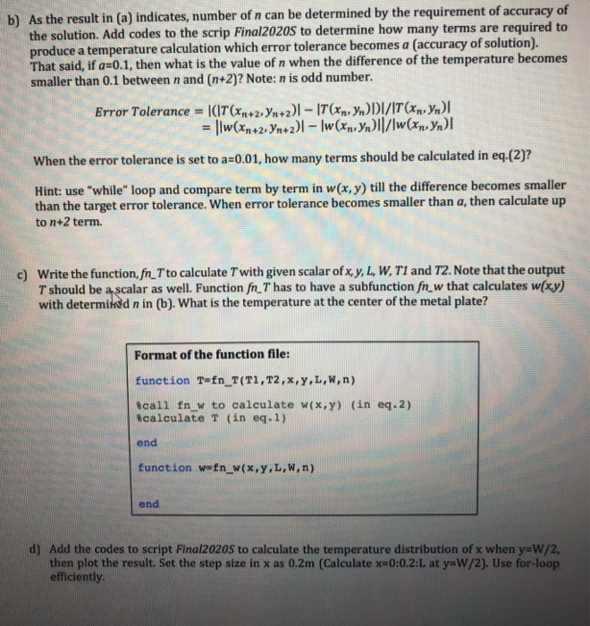 The Temperature Distribution In Flat Rectangular Chegg Com