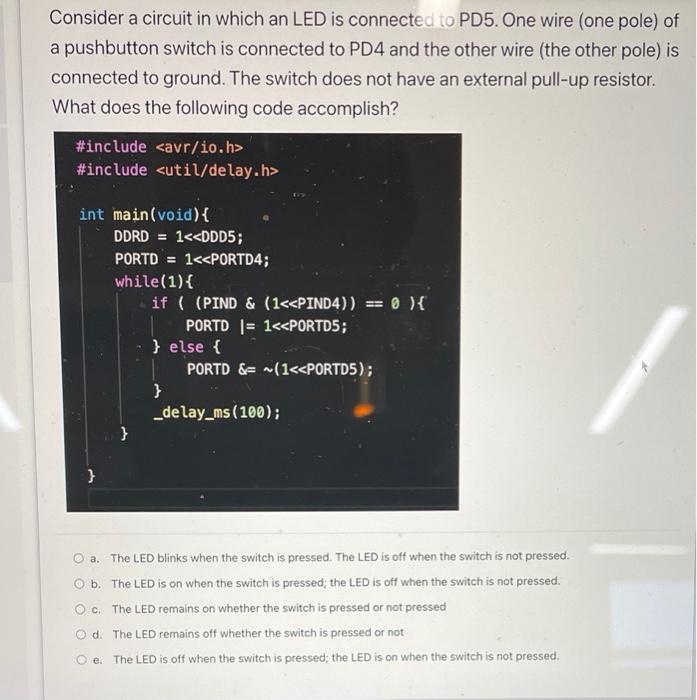 Solved Consider a circuit in which an LED is connected to | Chegg.com