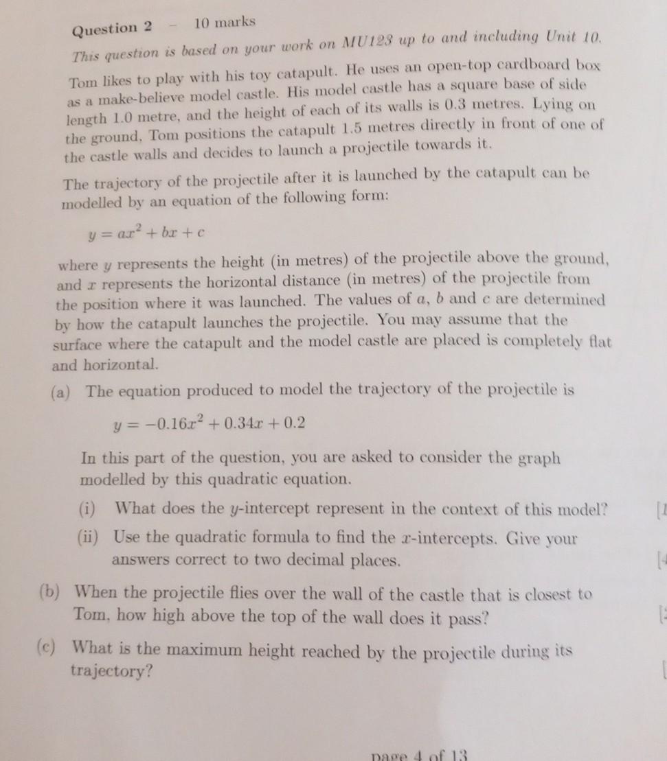 Solved Question 2 - 10 marks This question is based on your | Chegg.com