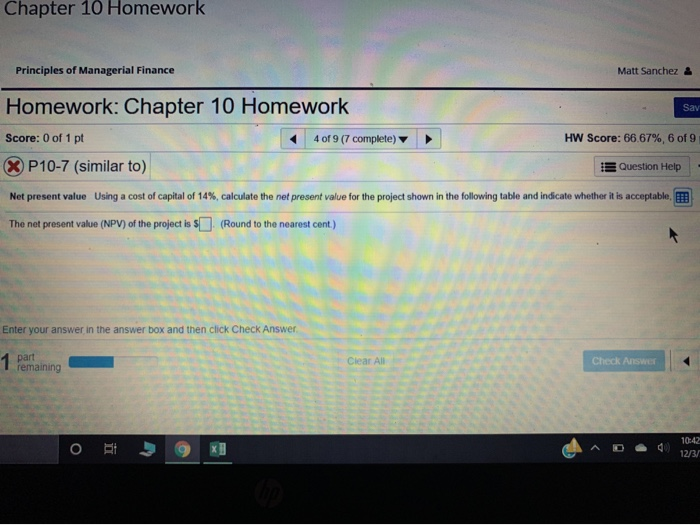 Solved Chapter 10 Homework Principles Of Managerial Finance | Chegg.com