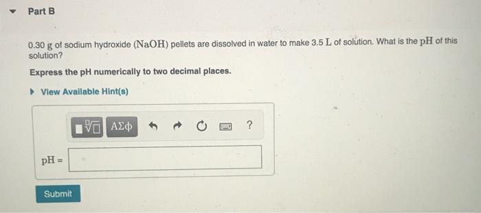 Solved pH is a logarithmic scale used to indicate the | Chegg.com