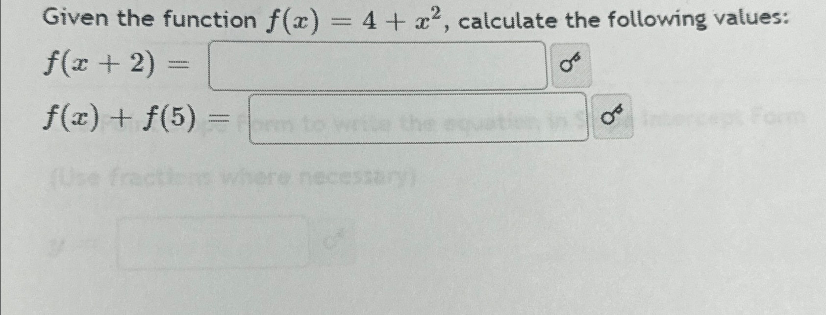 Solved Given the function f(x)=4+x2, ﻿calculate the | Chegg.com